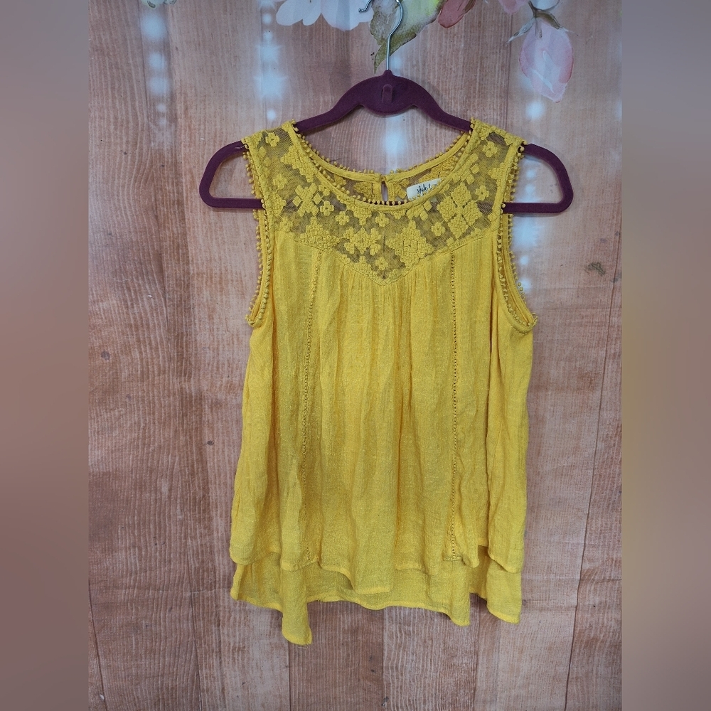 Style & Co size small yellow tank top